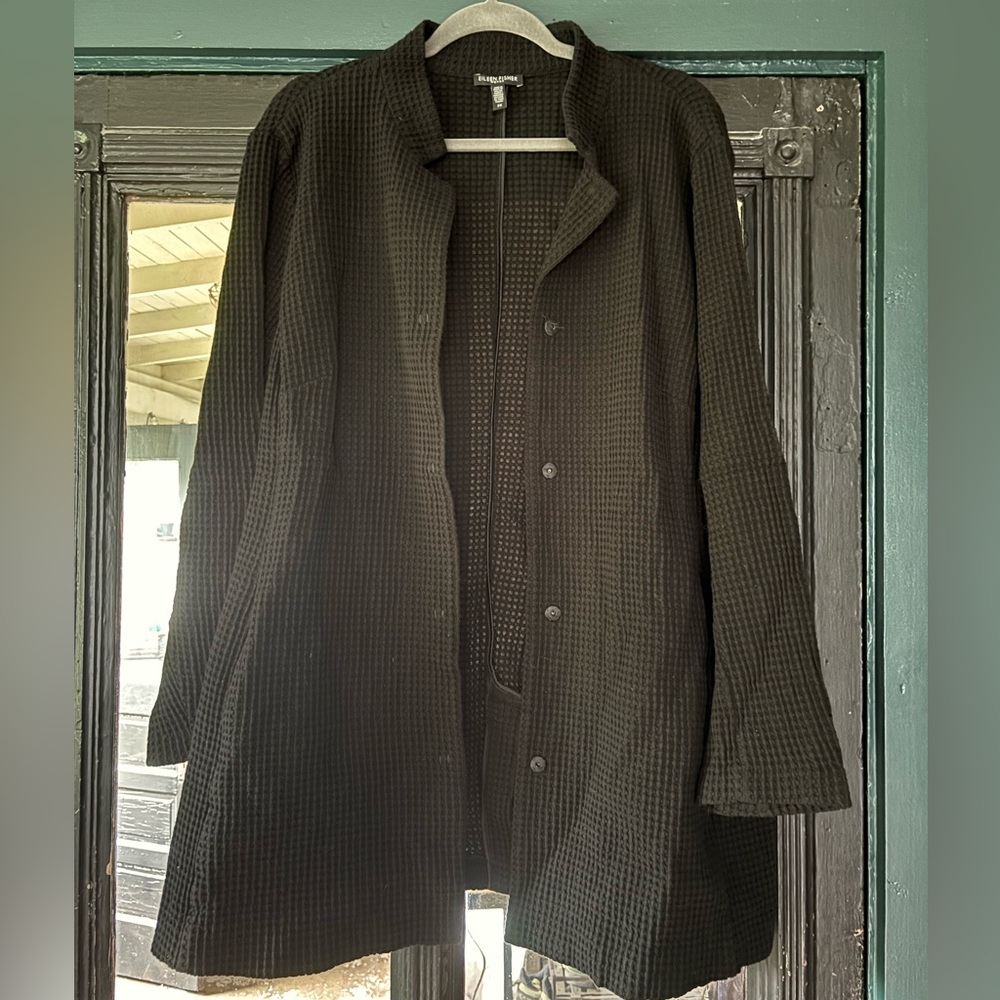 Eileen Fisher Textured Black Jacket